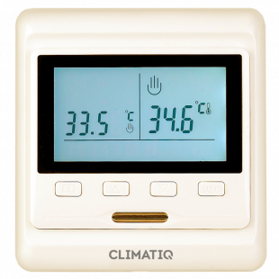 Терморегулятор с ЖК-дисплеем CLIMATIQ PT (ivory)